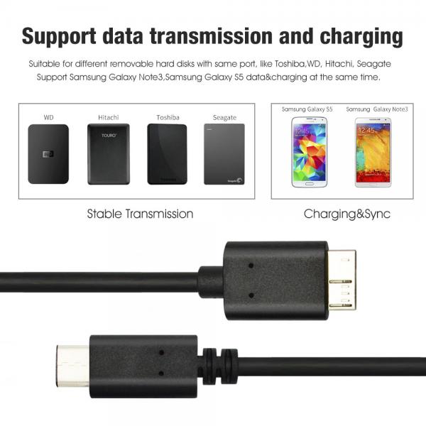 Picture of USB type c to micro 10pin Hard Disk Drive Data Cable